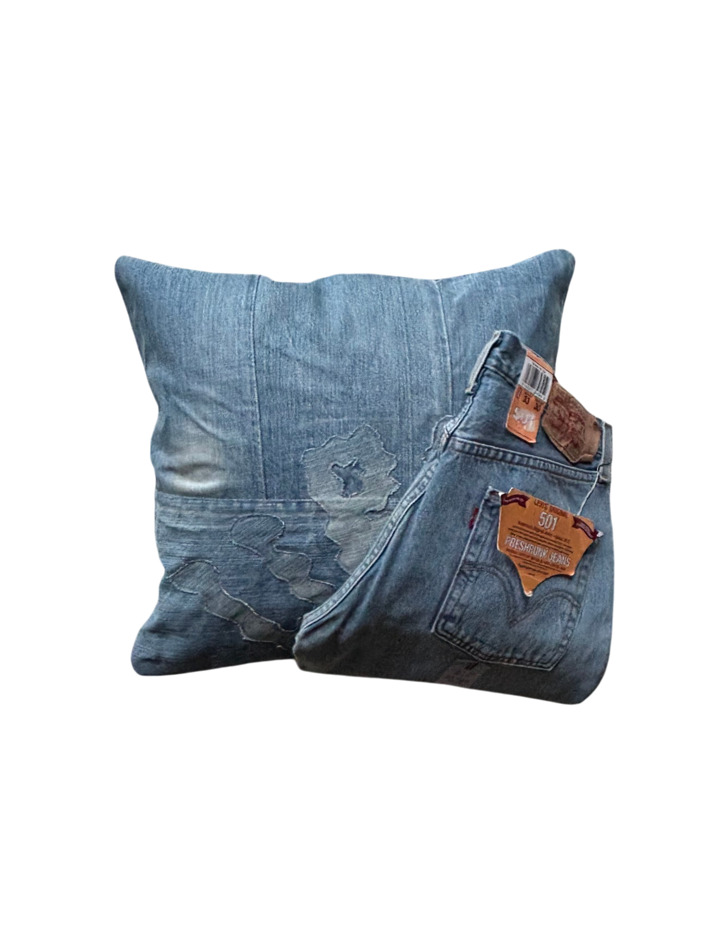 UBS cushion  (fabric  levis 501 jeans)